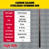 image:imageUgly Stik Carbon Salmon Steelhead Spinning Fishing Rod96  Medium  2pc